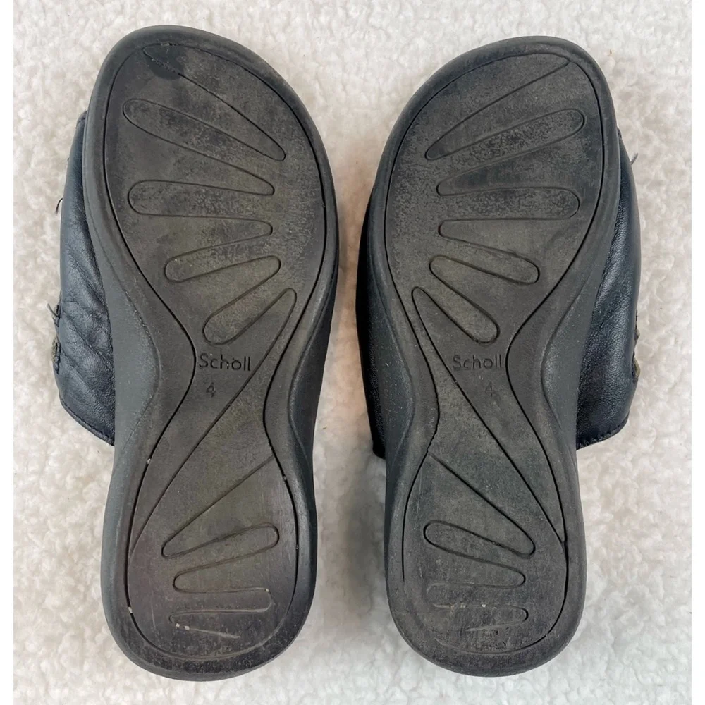 DR. SCHOLL’S • Black/Tan Strappy Buckle Slip-On Sandals, 4 - Picture 6 of 14